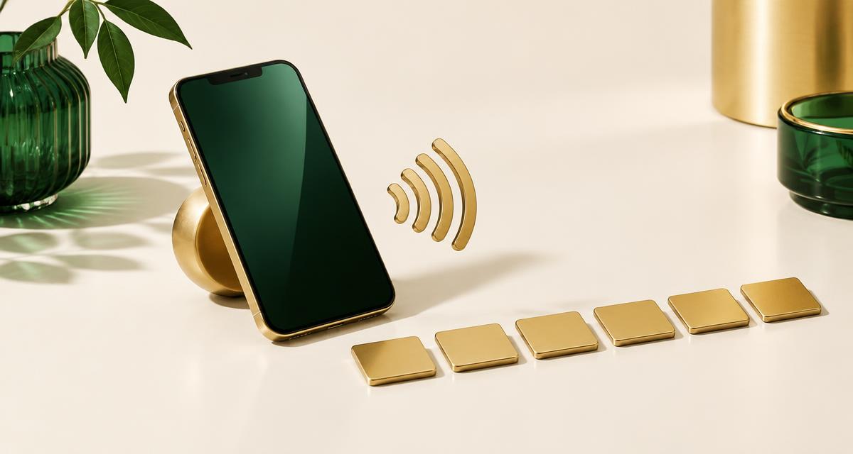 Ilustracja płatności BLIK: telefon i sześć pól symbolizujących kod bankowy